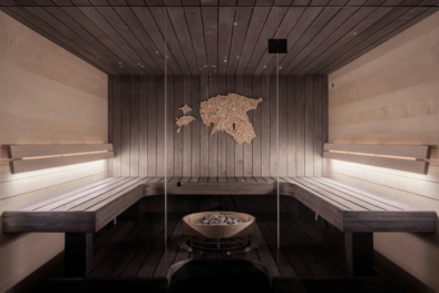 Binnenkant van een sauna